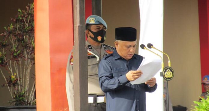 KSK Pimpin Upacara Pelatihan Peningkatan Kapasitas Kades se-Kabupaten Konawe di SPN Anggotoa