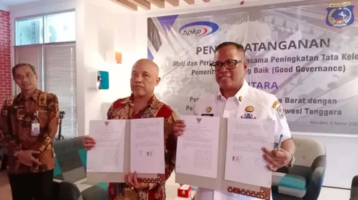 Ciptakan Tata Kelola Pemerintahan yang Baik, Pemkab Mubar Teken MoU dengan BPKP Sultra