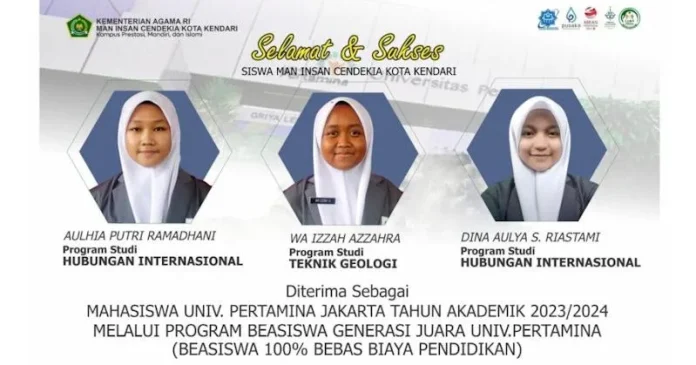 PSX_4195 Tiga Siswa MAN IC Kendari Dapat Beasiswa di Universitas Pertamina Jakarta