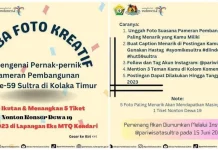 Ayo Ikut Lomba Foto Kreatif Pameran HUT Sultra! Berhadiah Tiket Konser Dewa 19 Ayo Ikut Lomba Foto Kreatif Pameran HUT Sultra! Berhadiah Tiket Konser Dewa 19