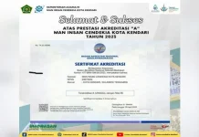 MAN IC Kendari Berhasil Raih Akreditasi A MAN IC Kendari Berhasil Raih Akreditasi A