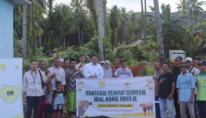 PT GKP Salurkan 21 Ekor Hewan Kurban
