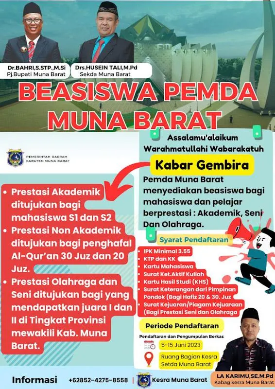 Pemkan Mubar Tebar Beasiswa Senilai Rp800 Juta
