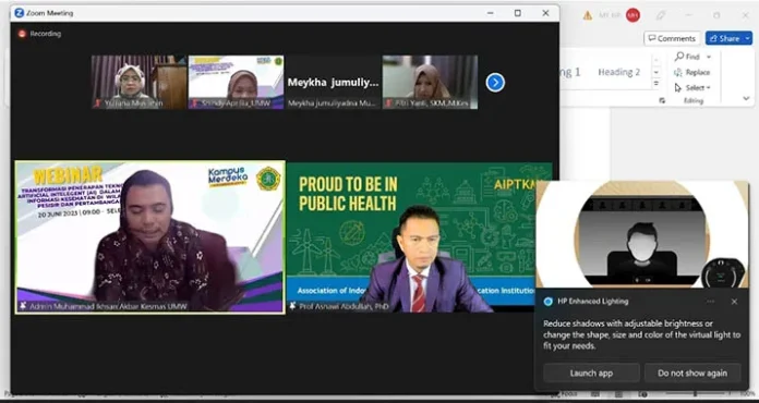 Prodi S1 Kesmas UMW Kendari Gelar Webinar Digitalisasi Kesehatan Wilayah Pesisir