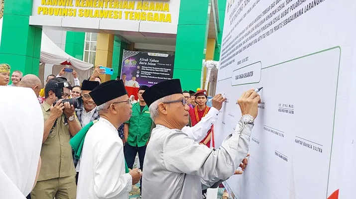Sambut Pemilu 2024, Tokoh Lintas Agama di Sultra Gaungkan Deklarasi Damai