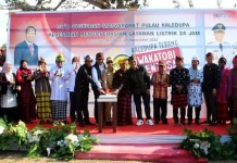 Masyarakat Pulau Kaledupa Kini Nikmati Listrik 24 Jam GM PLN Sulselrabar Moch Andy Adchaminoerdin dan Bupati Wakatobi Haliana