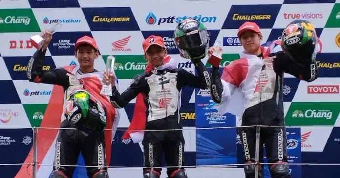 Membanggakan, Pebalap Astra Honda Pastikan Juara Thailand Talent Cup 2023