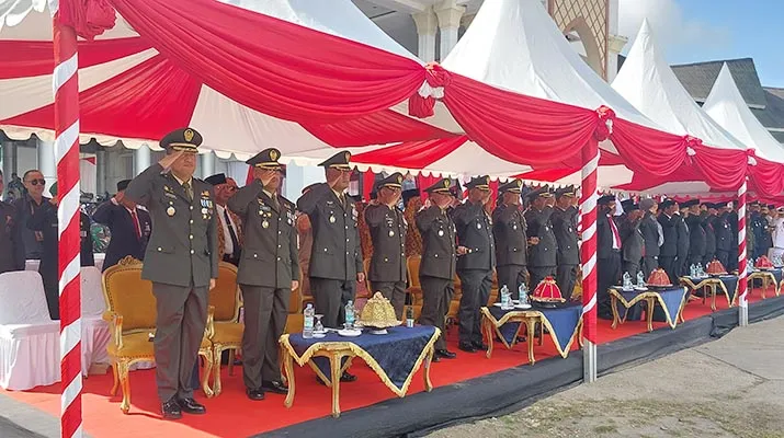 Upacara HUT ke-78 TNI di Kendari Sukses Digelar, Kolaborasi Sukseskan Pemilu 2024