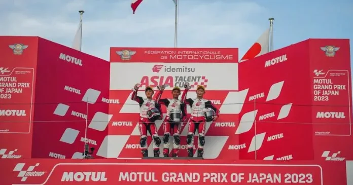 Pembalap Astra Honda Cetak Sejarah, Indonesa Raya Berkumandang Dua Kali di ATC Motegi