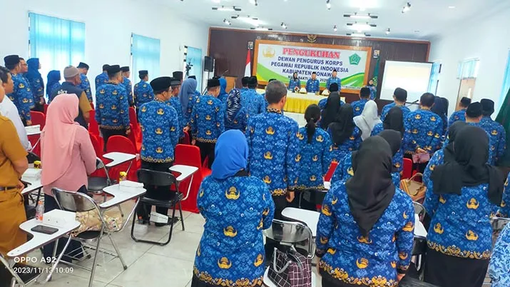 Hadiri Pengukuhan Dewan Pengurus Korpri Kabupaten Konawe, Harmin Ramba Tegaskan ASN Harus Netral 