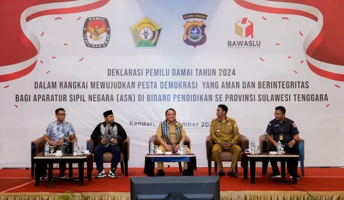 Inisiasi Deklarasi Pemilu Damai, Ini Pesan Pj Gubernur Sultra