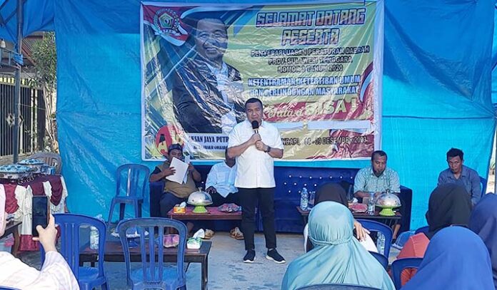 Komisi II DPRD Sultra Sosialisasikan Perda Nomor 3 Tahun 2020 di Lepo-Lepo