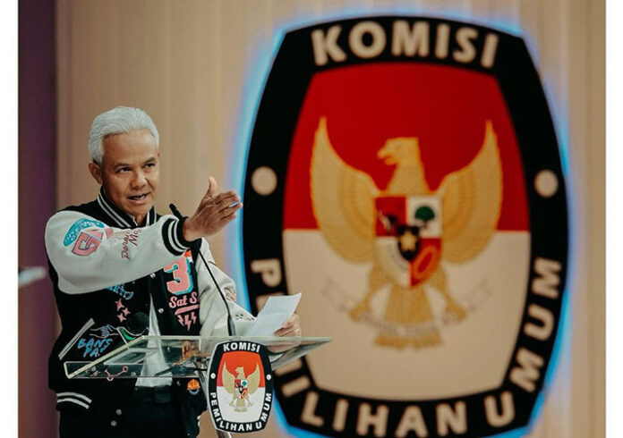 Ganjar Pranowo saat debat Calon Presiden pada 4 Februari 2024. (Gambar IG @ganjar_pranowo)