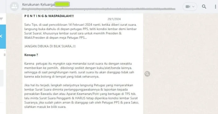 Cek Fakta: Keliru, Surat Suara Rusak Tak Dapat Diganti Bila Sudah di Bilik Suara