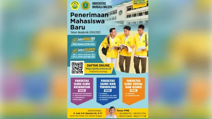 UMW Kendari Buka Penerimaan, Target 1.500 Mahasiswa Baru