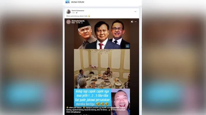 Keliru, Video Presiden Jokowi Persatukan Tiga Calon Presiden