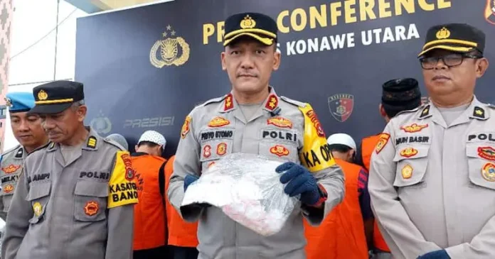 Polres Konut Amankan 10 Pelaku Peredaran Narkotika