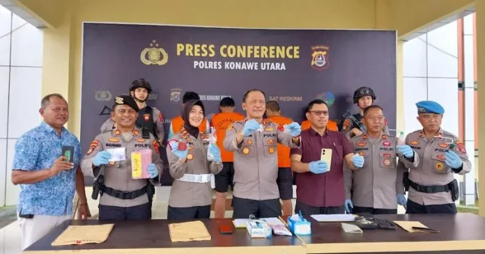 Polres Konut Amankan 4 Tersangka Pengguna Narkoba