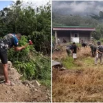 Satgas TNI Mulai Bersihkan Lingkungan dan Bangun Deker di Desa Aseminunulai