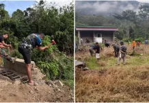 Satgas TNI Mulai Bersihkan Lingkungan dan Bangun Deker di Desa Aseminunulai