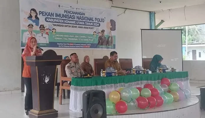 pencanangan_dinkeskonut Dinkes Konut Gelar Pencanangan PIN Polio Guna Cegah Penyakit Menular