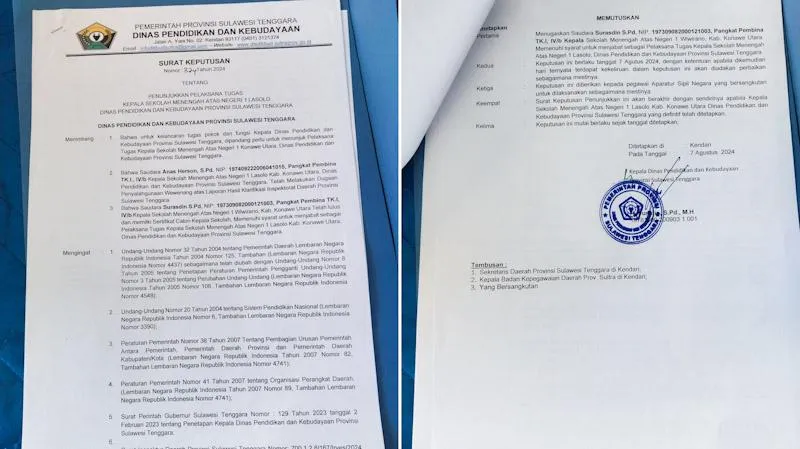 Kepsek SMAN 1 Lasolo Telah Berganti, Ini Alasannya