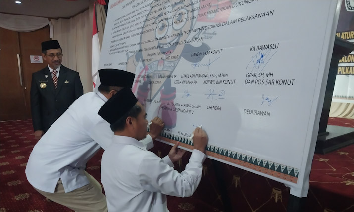 Paslon Sudiro-Raup Komitmen Berkampanye Santun, Jujur dan Berintegritas