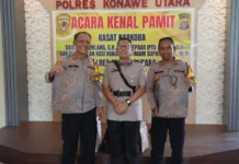 Kasat Resnarkoba dan Kasikum Polres Konut Berganti