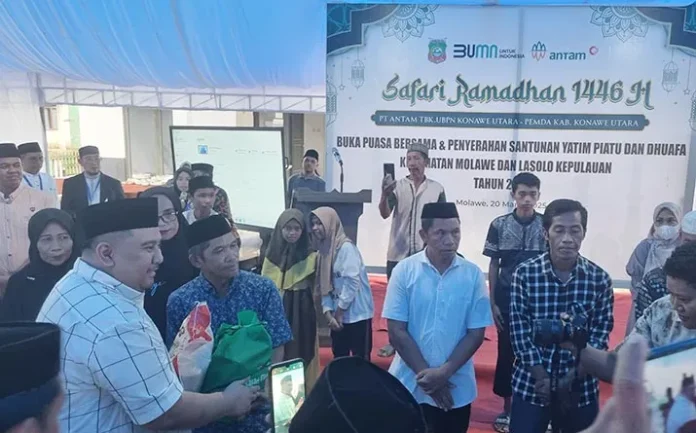 Bersinergi dengan Pemda, Antam Konut Distribusikan 1.000 Paket Ramadan