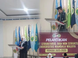 Rektor Resmi Lantik Pejabat Struktural dan Non-Struktural di Lingkungan UMW Kendari Rektor Resmi Lantik Pejabat Struktural dan Non-Struktural di Lingkungan UMW Kendari