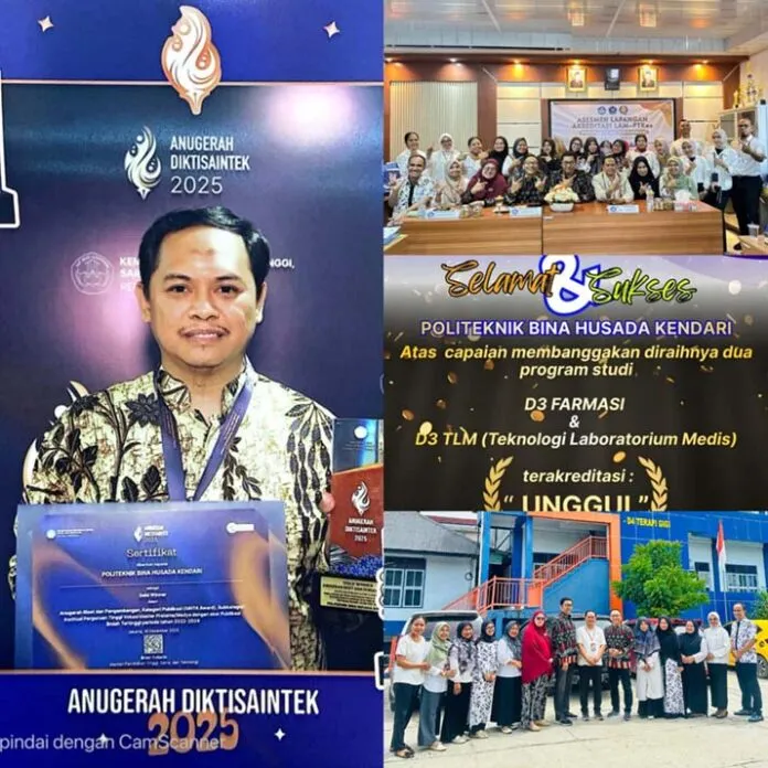 Prodi D3 Farmasi dan TLM Politeknik Bina Husada Kendari Raih Akreditasi Unggul dari LAM-PTKes