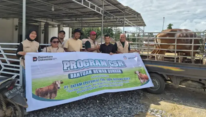 psx_20260526_202050 PT ANTAM UBPN Konawe Utara Salurkan 26 Ekor Sapi Kurban untuk Warga Lingkar Tambang dan Mitra Perusahaan