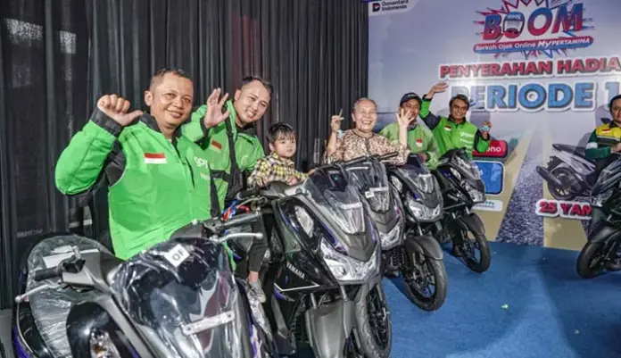 Rezeki Mitra Ojol! MyPertamina Bagikan 25 Yamaha Lexi di BOOM Periode 1