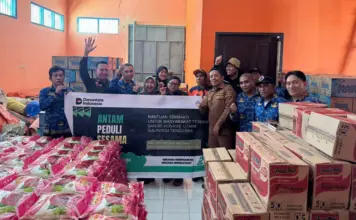 Banjir Konawe Utara, ANTAM Salurkan Ratusan Paket Bantuan Banjir Konawe Utara, ANTAM Salurkan Ratusan Paket Bantuan