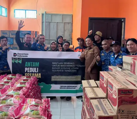 Banjir Konawe Utara, ANTAM Salurkan Ratusan Paket Bantuan Banjir Konawe Utara, ANTAM Salurkan Ratusan Paket Bantuan