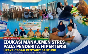 Dosen Poltekkes Kendari Edukasi Manajemen Stres Cegah Penyakit Jantung di Desa Sorue Jaya Dosen Poltekkes Kendari Edukasi Manajemen Stres Cegah Penyakit Jantung di Desa Sorue Jaya
