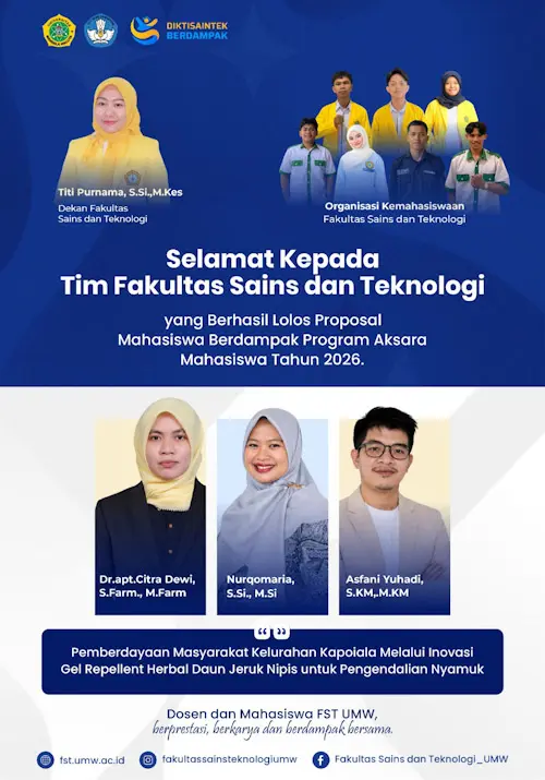 psx_20261009_133341 Fakultas Sains dan Teknologi UMW Kendari Loloskan Satu Tim dalam Program Mahasiswa Berdampak 2026